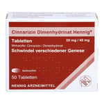Cinnarizin Dimenhydrinat Hennig 20 mg/40 mg Tabletten Produktbild 2