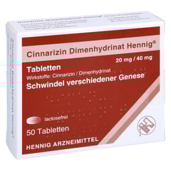 Cinnarizin Dimenhydrinat Hennig 20mg/40mg Tabl.
