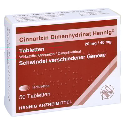 Cinnarizin Dimenhydrinat Hennig 20mg/40mg Tabl.