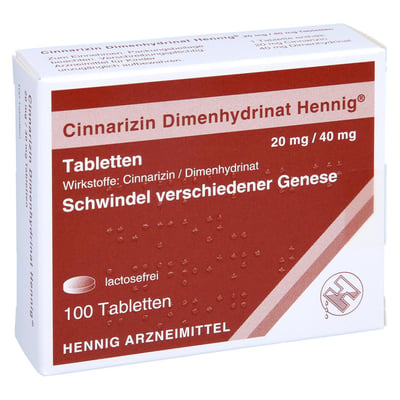 Cinnarizin Dimenhydrinat Hennig 20 mg/40 mg Tabletten Produktbild 1