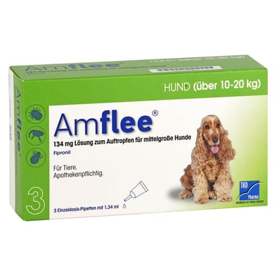 Amflee 134 mg Spot-on Lösung f.mittelgr. Hunde 10-20 kg