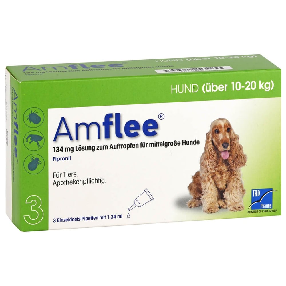 Amflee 134 mg Spot-on Lsg.f.mittelgr.Hunde 10-20kg