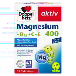 Doppelherz Magnesium 400 + B12 + C + E