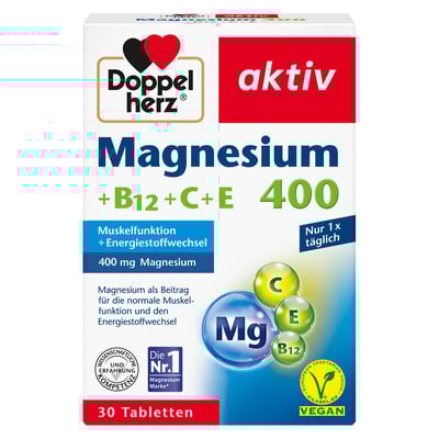 Doppelherz Magnesium 400 + B12 + C + E