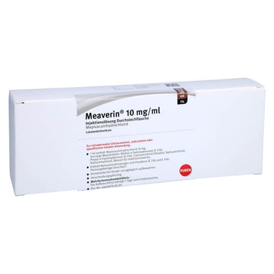 Meaverin 1 % 10 mg/ml 500 mg/50 ml Dur. Fl. Produktbild 1