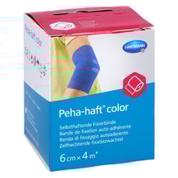 Peha-haft Color Fixierbinde latexfrei 6cmx4m blau