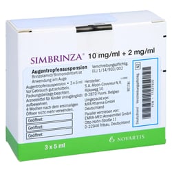 Simbrinza 10 mg/ml + 2 mg/ml Augentropfensusp.