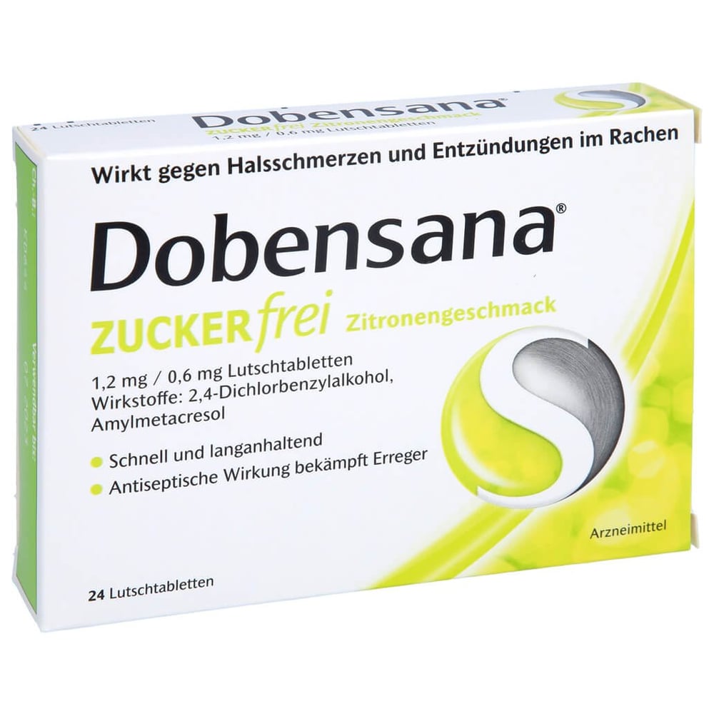 Dobensana Zuckerfrei Zitronengeschmack 1,2 mg/0,6 mg