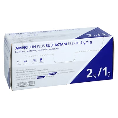 Ampicillin plus Sulbactam Eberth 2g/1g (20ml DFL) Produktbild 1