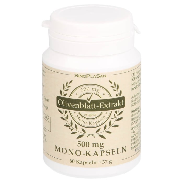 Olivenblattextrakt 500mg Mono-Kapseln