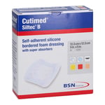 Cutimed Siltec B Schaumverband 12,5x12,5 cm m. Haftr. ACA Müller/ADAG Pharma Produktbild 1