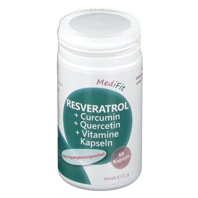 Resveratrol + Curcumin + Quercetin + Vit. Kapseln