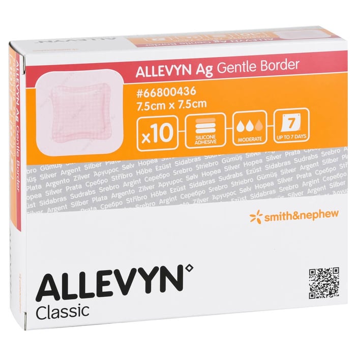 Allevyn 7.5x7.5cm Ag Ge Bo