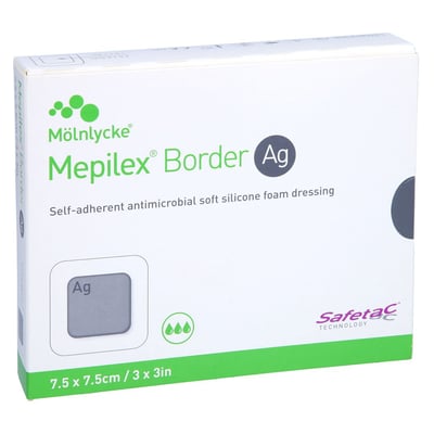 Mepilex Border Ag Schaumverband 7,5x7,5 cm Produktbild 1