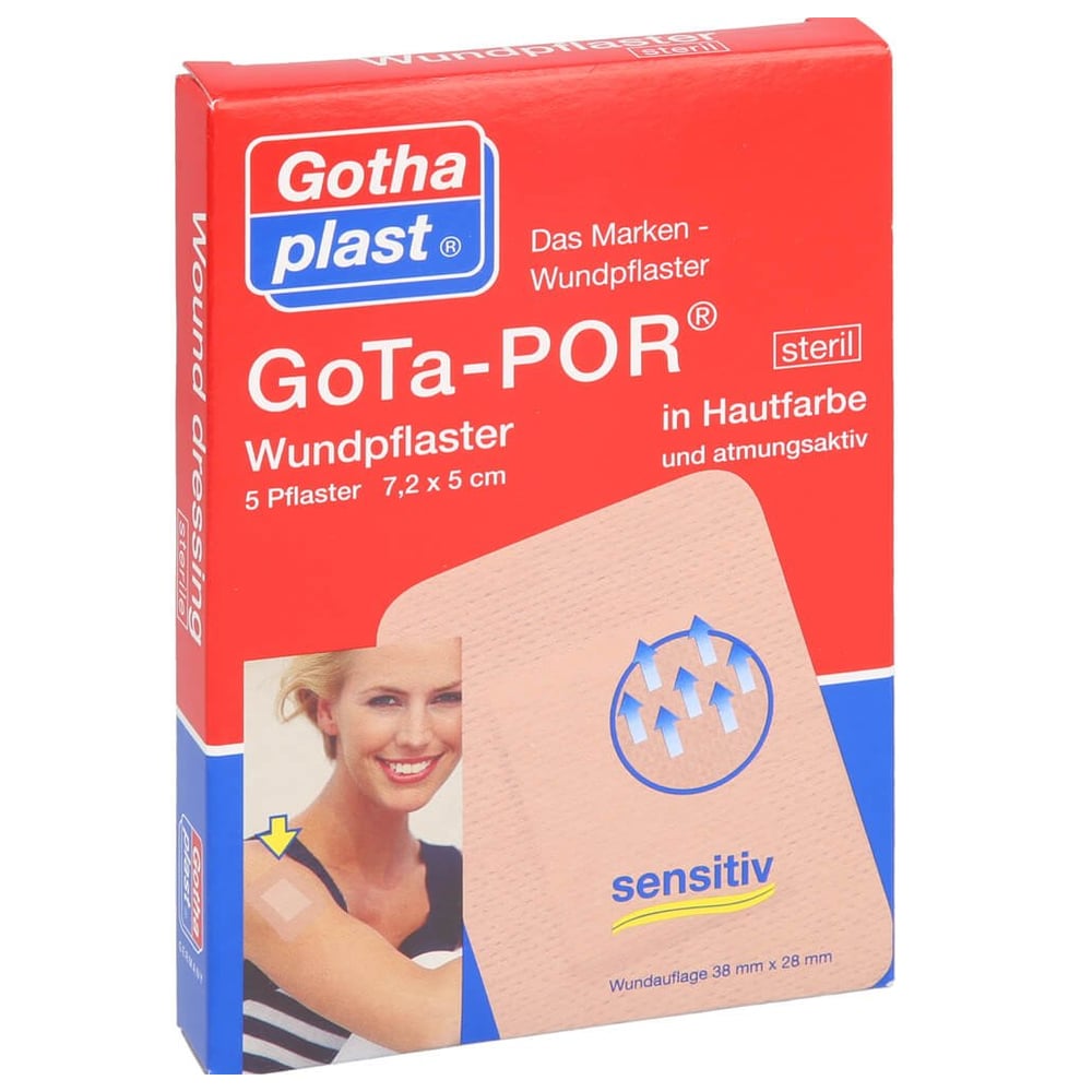 GOTA-POR Wundpflaster 5x7,2 cm steril hautfarben