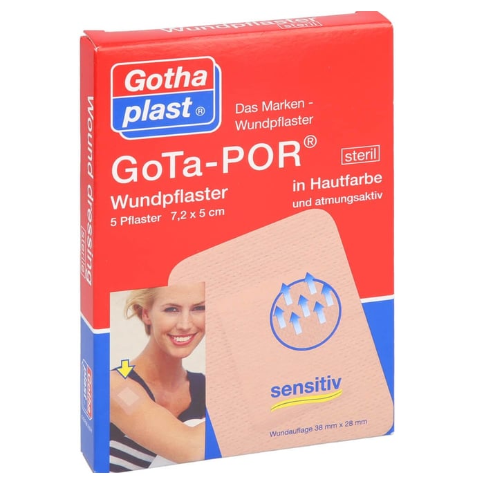 GOTA-POR Wundpflaster 5x7,2 cm steril hautfarben