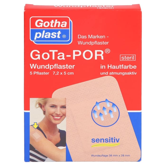 GOTA-POR Wundpflaster 5x7,2 cm steril hautfarben