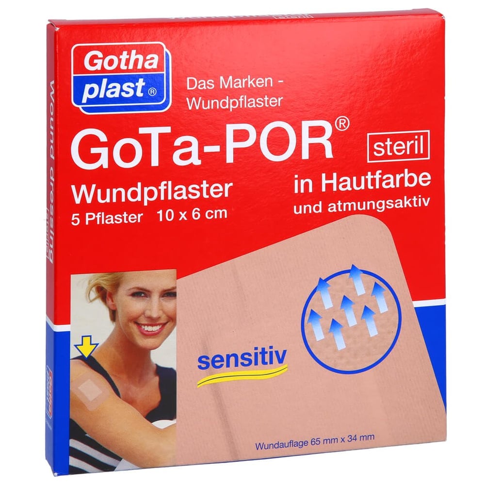 GOTA-POR Wundpflaster steril 60x100 mm hautfarben