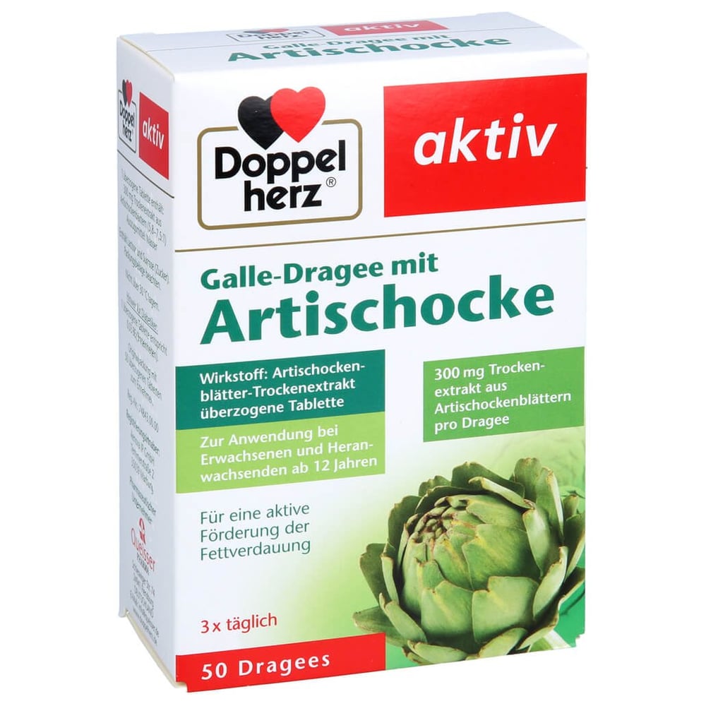 Doppelherz Galle-Dragee mit Artischocke