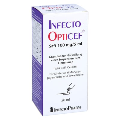 Infectoopticef Saft 100 mg/5 ml Granulat Produktbild 1