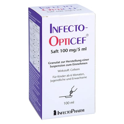 Infectoopticef Saft 100 mg/5 ml Granulat Produktbild 1
