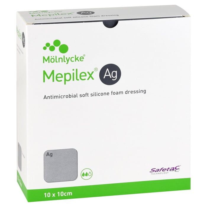 Mepilex Ag Schaumverband 10x10 cm steril