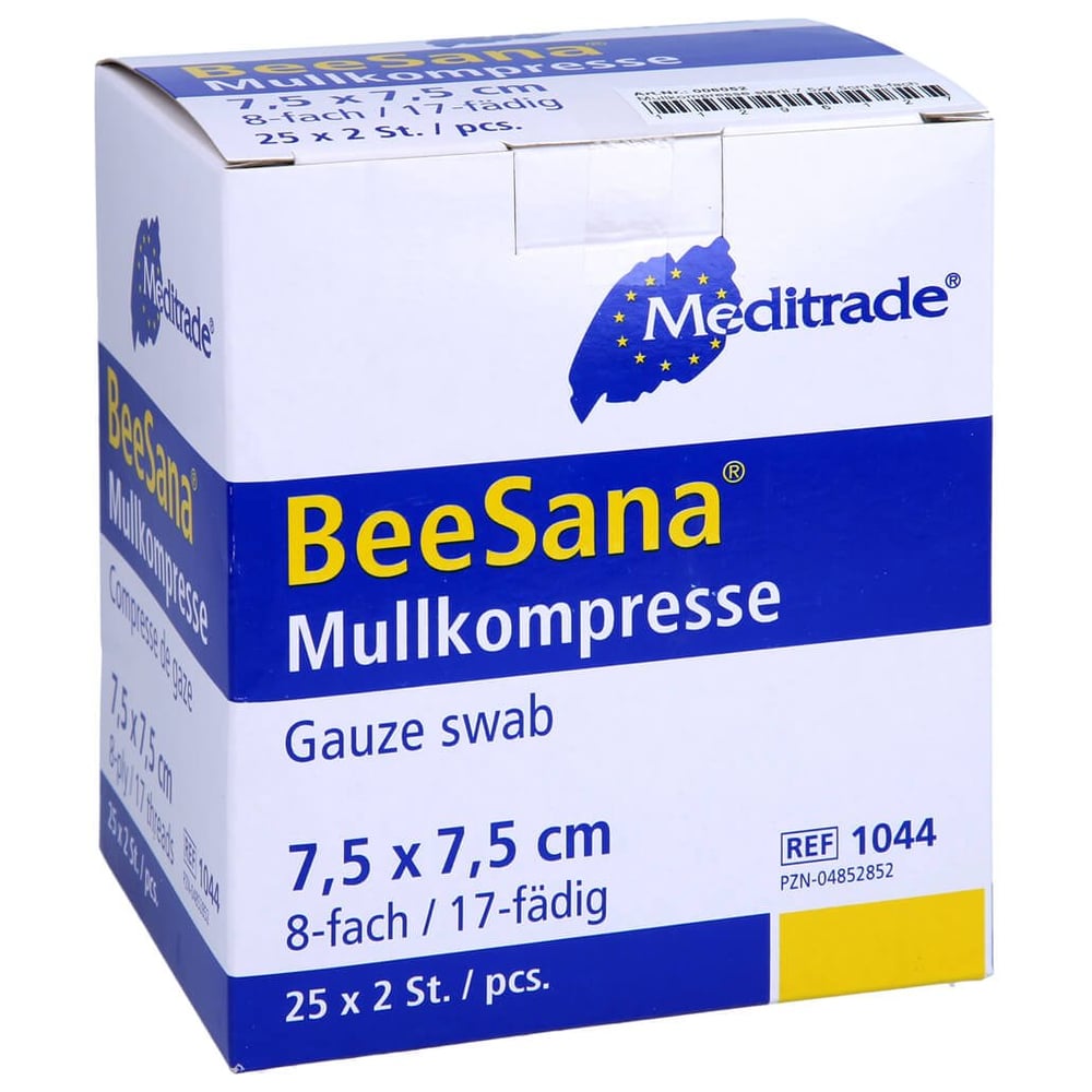 Mullkompr 7.5x7.5cm 8f St