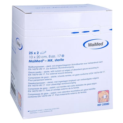 Mullkompressen 10x20 cm steril 8fach