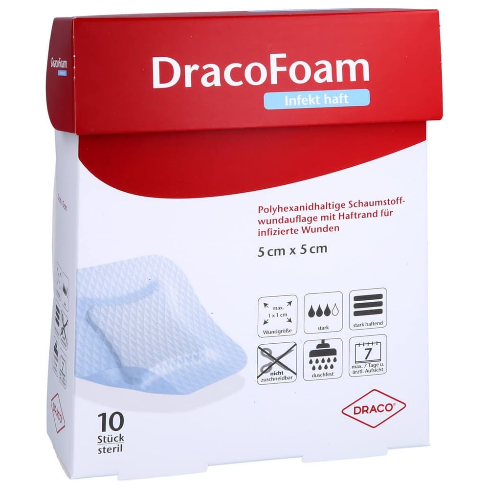 Dracofoam Infekt haft Schaumst.Wundauf.5x5 cm