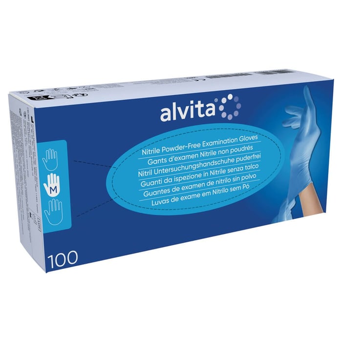 Alvita Nitril Untersuchungshandschuhe puderfrei M
