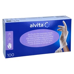 Alvita Vinyl Untersuchungshandschuhe puderfrei L