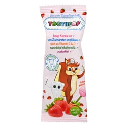 Toothpop Zahnpflegelolli Erdbeer