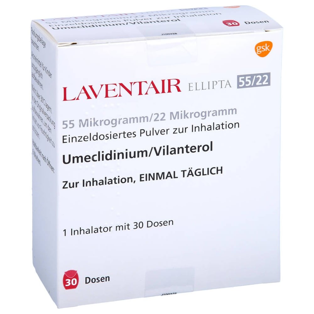 Laventair Ellipta 55ug/22ug ed.Pul.Inh. 30ED