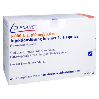 Clexane 6000 I.E. (60 mg)/0,6 ml Injektionslösung