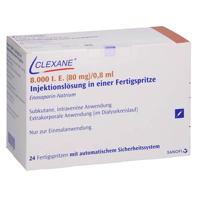 Clexane 8000 I.E. (80 mg)/0,8 ml Injektionslösung