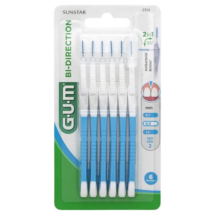 Gum Bi-direction Interdentalb.0,9 mm blau