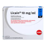 Licain 1 % 10 mg/ml Injektion Lösung 50 mg/5 ml Glasampullen
