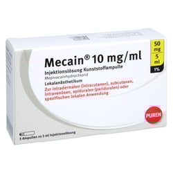 Mecain 1% 10mg/ml Inj. Lsg. 50mg/5ml Luer-Lock Amp