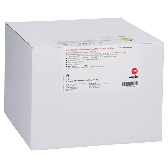 Mecain 1% 10mg/ml L.500mg/50ml Durchst.Fl.