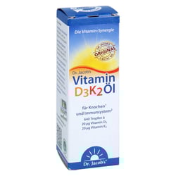 Dr. Jacob's Vitamin D3K2 Öl 800 IE/20 mcg D3+K2 640 Tropfen