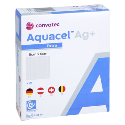Aquacel Ag+ Extra 5x5cm Kompressen