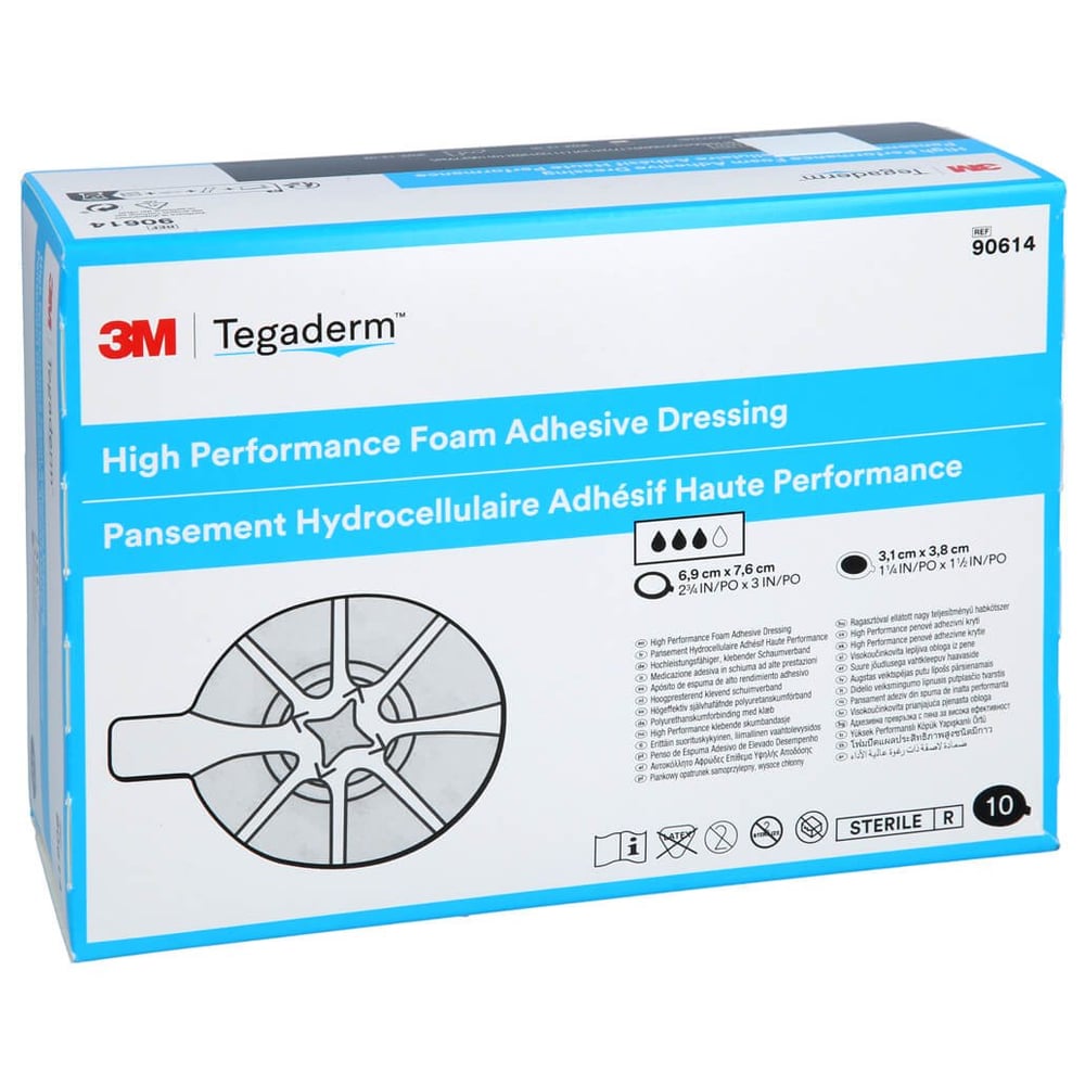 Tegaderm Foam Adhesive 6,9x7,6 cm oval 90614