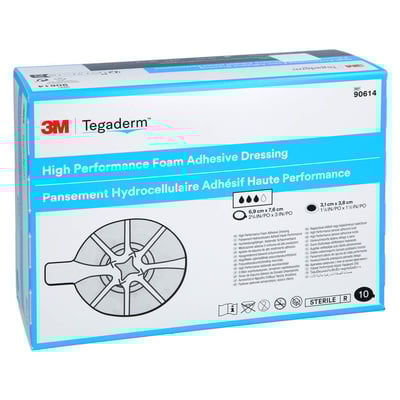 Tegaderm Foam Adhesive 6,9x7,6 cm oval 90614