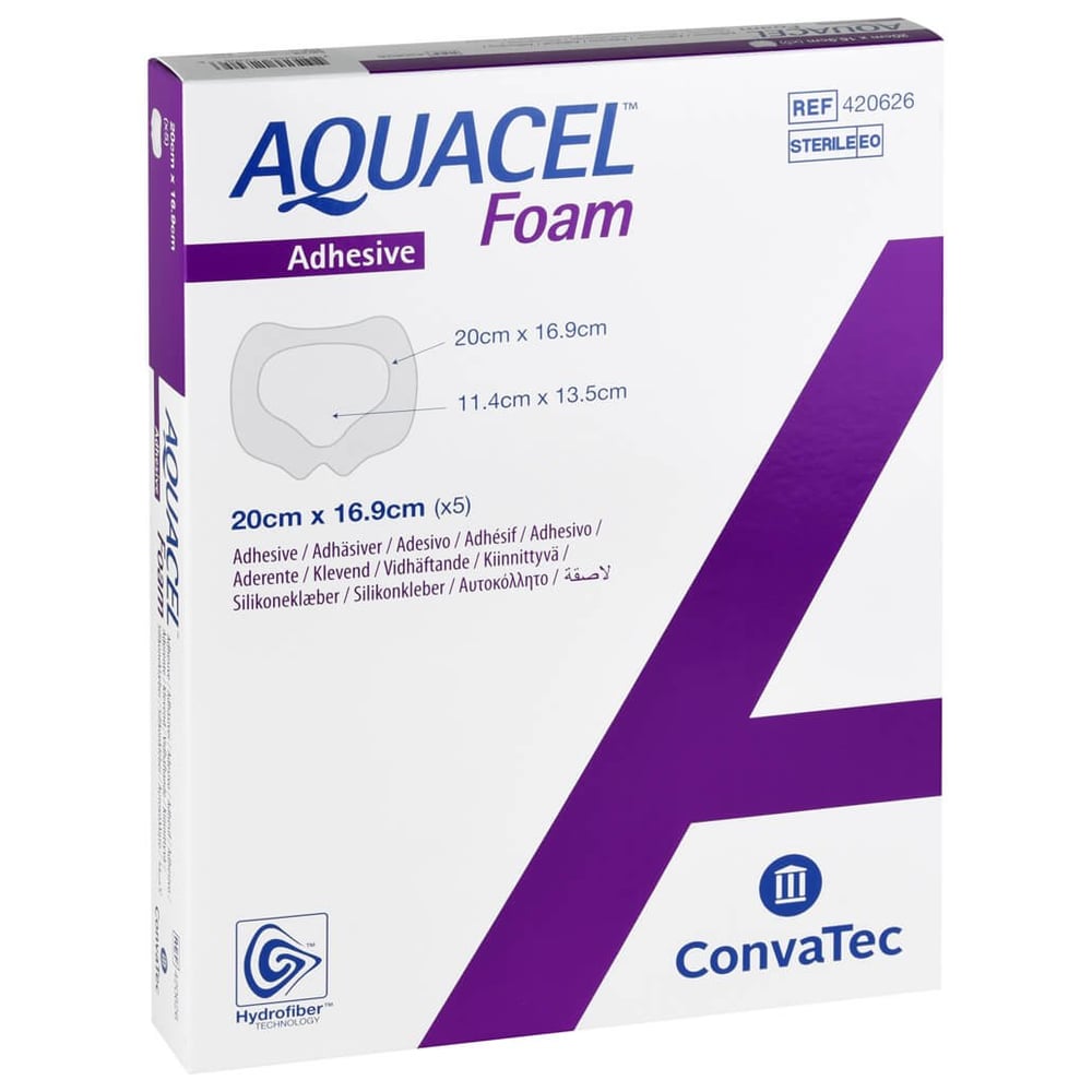 Aquacel Foam adhäsiv Sakral 16,9x20 cm Verband