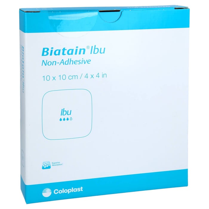 Biatain Ibu Schaumverband 10x10 cm nicht haftend
