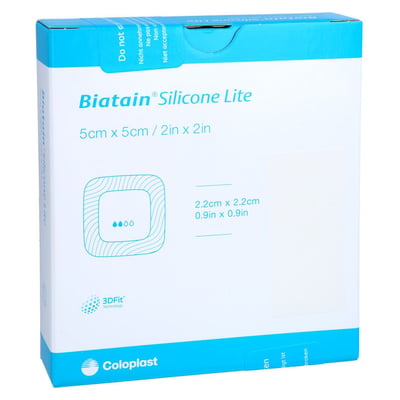 Biatain Silicone Lite Schaumverband 5x5 cm Coloplast Produktbild 1