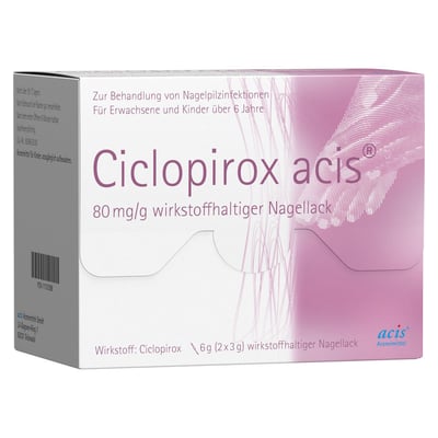 Ciclopirox acis 80mg/g