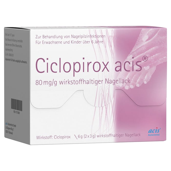 Ciclopirox acis 80mg/g