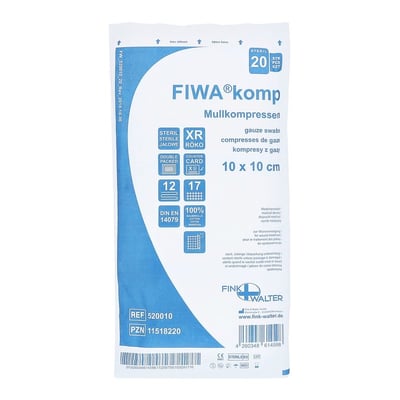 Fiwakomp Mullkomp.10x10 cm steril 12fach Rk