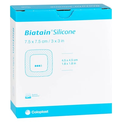Biatain Silicone Schaumverband 7,5x7,5 cm